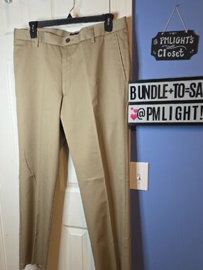 Dockers Khaki Pants Straight Fit 38 Unhemmed New